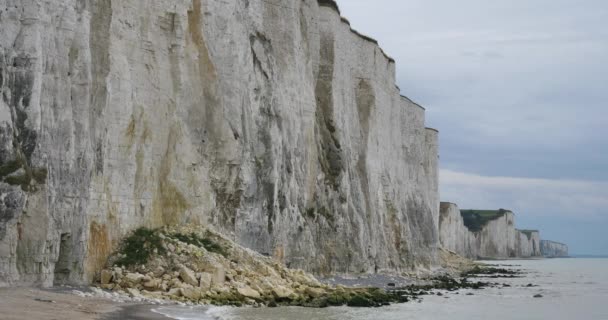 Cliffs Ault Coastal Erosion Somme Department França — Vídeo de Stock