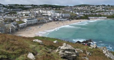 Porthmeor Plajı, St Ives Cornwall UK