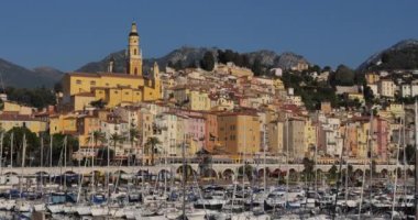 Menton, eski kasaba ve liman, Fransız Riviera, Fransa