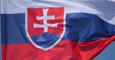 Slovakya bayrağı rüzgarda savruluyor