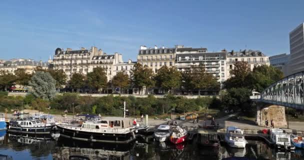 Bassin Arsenal Париж Франция — стоковое видео