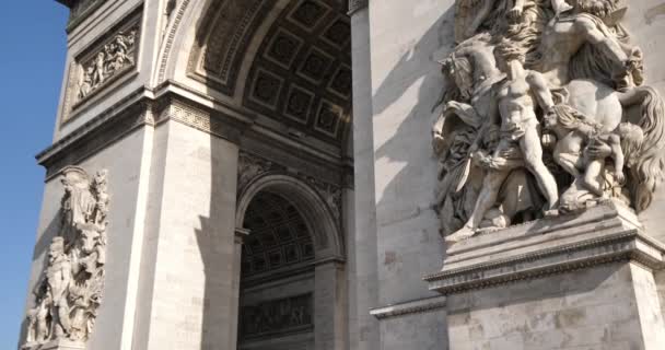 Arco Triunfal Estrela Paris França — Vídeo de Stock