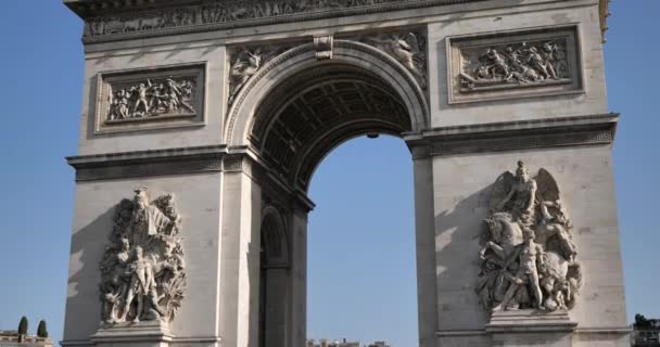 Triumphbogen Des Sterns Paris Frankreich — Stockvideo
