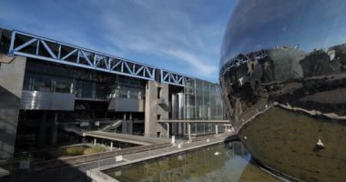 The Geode and City of Science and Industry Park La Villette, Paris, Fransa