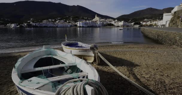 Cadaques Παραδοσιακό Ισπανικό Ψαροχώρι Στην Καταλονία Costa Brava Ισπανία — Αρχείο Βίντεο