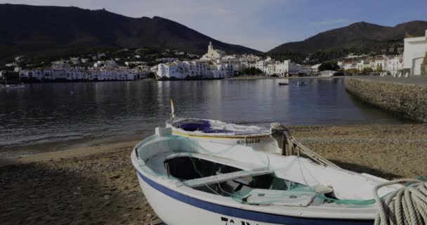 Cadaques Παραδοσιακό Ισπανικό Ψαροχώρι Στην Καταλονία Costa Brava Ισπανία — Αρχείο Βίντεο