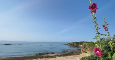 Le Pouldu, Bellangenet plajı, Finistere Bölümü, Brittany, Fransa