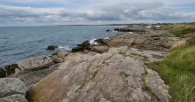 Le Pouldu ve Doelan arasında yürüyüş, Finistere departmanı, Brittany, Fransa