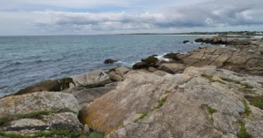 Le Pouldu ve Doelan arasında yürüyüş, Finistere departmanı, Brittany, Fransa