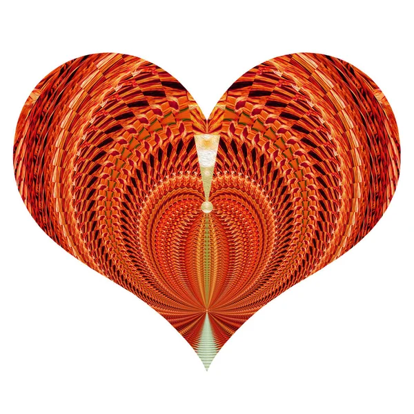 Heart Shape Twisted Shapes Love Day Celebration White Background Isolated — Stock Photo, Image