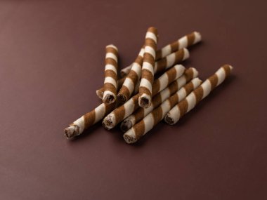 Çikolatalı gofret. Yaşam tarzı fotoğrafçılık..