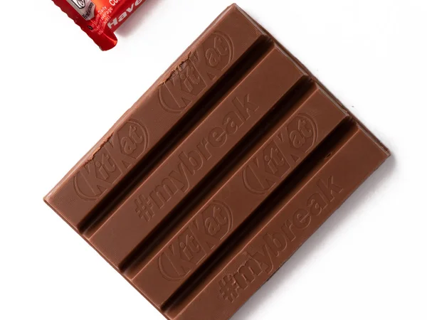 Assam India Agosto 2020 Kitkat Chocolate Bar Isolated Stock Image —  Fotos de Stock