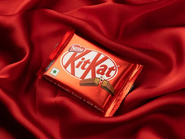 stock image Assam, india - Augest 15, 2020 : Kitkat chocolate bar isolated stock image.