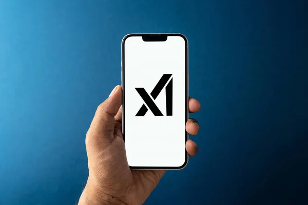 stock image West Bangal, India - july 5, 2023 : X ai logo on phone screen stock image.