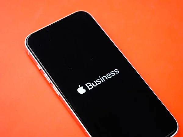 West Bangal Índia Fevereiro 2023 Apple Business Imagem Estoque Tela — Fotografia de Stock