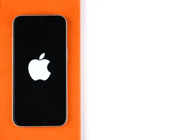 West Bangal Índia Abril 2022 Logotipo Apple Imagem Estoque Tela — Fotografia de Stock