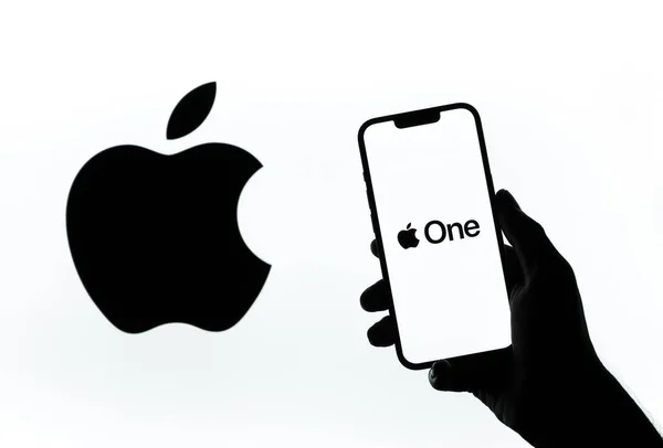West Bangal Inde Septembre 2021 Apple One Logo Phone Screen Images De Stock Libres De Droits