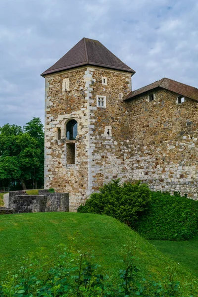 Уникальный Дизайн Пятиугольной Башни Люблянского Замка Словении — стоковое фото