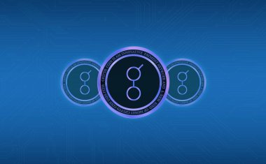 Golem-gnt kripto para birimi görüntüsü. 3d illüstrasyon.