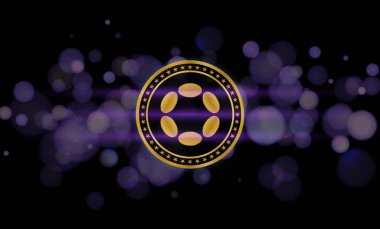 Polkadot-nokta sanal para birimi resimleri. 3d illüstrasyon.