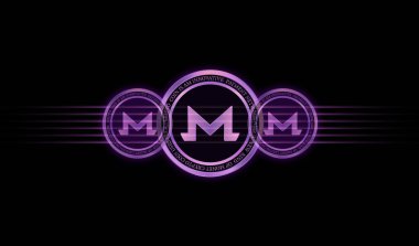 Monero-xx Bay Sanal para birimi görüntüleri. 3d illüstrasyon.