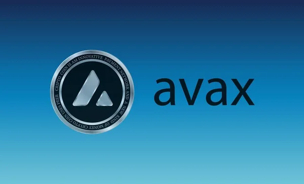 Avalanche Avax Virtual Currency Image Digital Background Illustrations — Zdjęcie stockowe