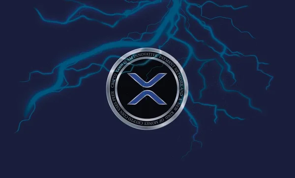 Логотип Віртуальної Валюти Ripple Xrp Ілюстрації — стокове фото