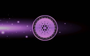 Cardano-ada kripto para birimi görüntüsü. 3d illüstrasyon.