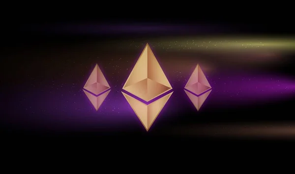 Ethereum Eth Virtual Currency Images Illustrations — Stock Photo, Image