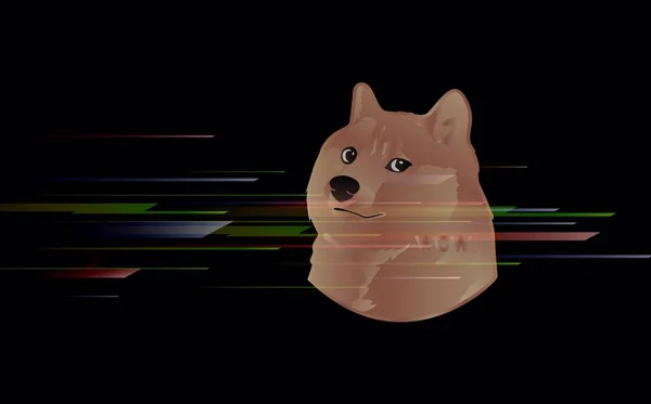 狗虚拟货币图像 3D说明 — 图库照片