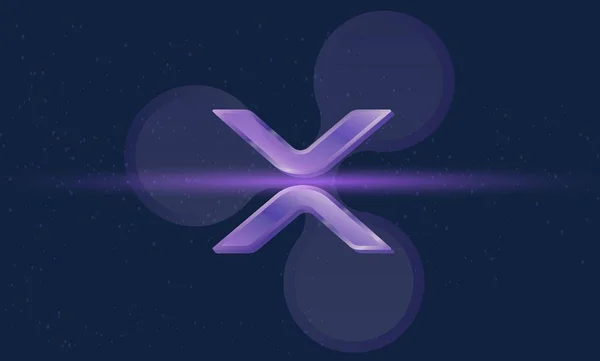Логотип Віртуальної Валюти Ripple Xrp Ілюстрації — стокове фото