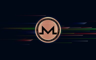 Monero-xx Bay Sanal para birimi görüntüleri. 3d illüstrasyon.