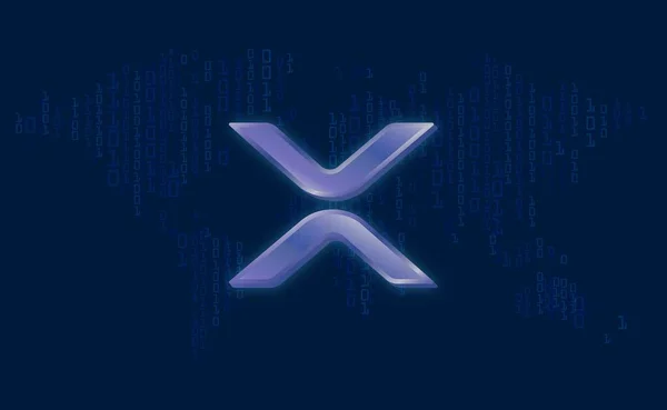 Logotipo Moeda Virtual Ripple Xrp Ilustrações — Fotografia de Stock