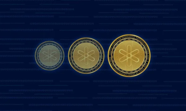 Virtual Coins Logos Dent Virtual Currency Logo Illustration — Stock Photo, Image