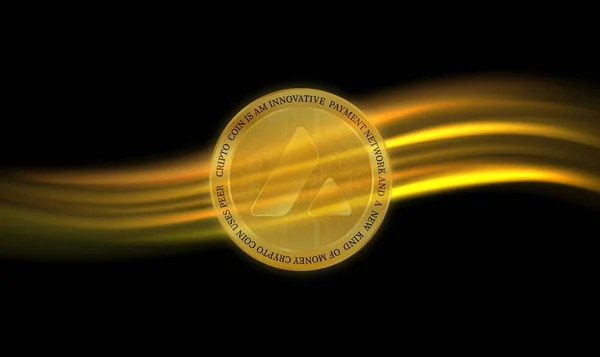 Avalanche Avax Virtual Currency Image Digital Background Illustrations — Foto de Stock