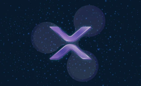 Rippel Xrp Logotypen För Virtuell Valuta Illustrationer — Stockfoto