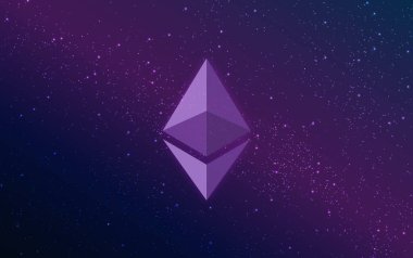  ethereum-eth sanal para birimi resimleri. 3d illüstrasyon.