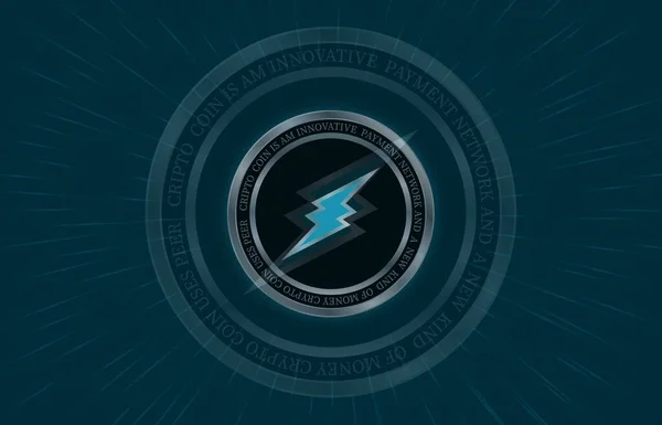 Logotipo Moeda Virtual Electroneum Etn Desenhos — Fotografia de Stock