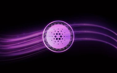 Cardano-ada kripto para birimi görüntüsü. 3d illüstrasyon.