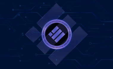  Binance usd-busd sanal para birimi resimleri. 3d illüstrasyon.