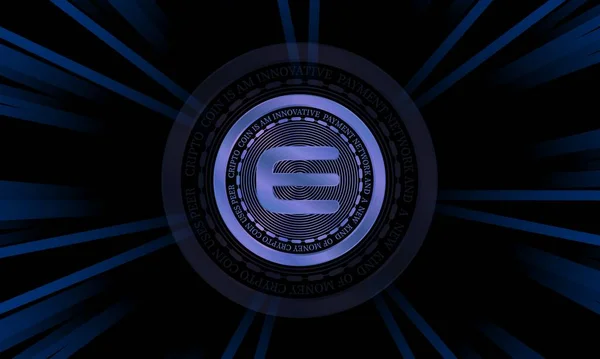 Digitales Hintergrundbild Der Virtuellen Währung Enjin Enj Illustration — Stockfoto