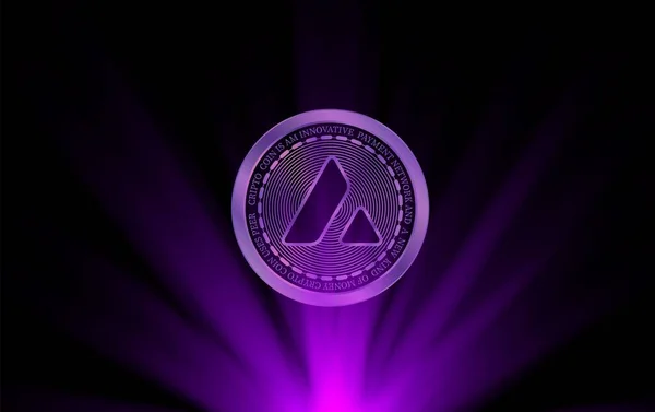 Avalanche Avax Virtual Currency Image Digital Background Illustrations — Photo
