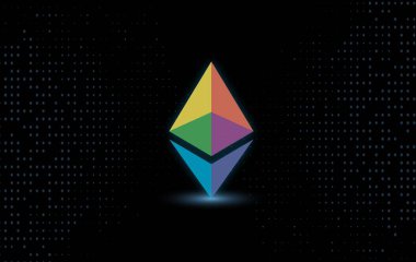  ethereum-eth sanal para birimi resimleri. 3d illüstrasyon.