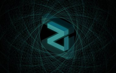 zilliqa-zil virtual currency images. 3d illustrations.