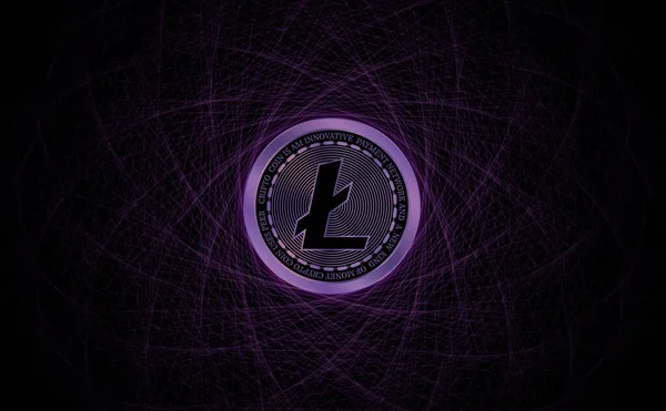 Visualizações Moeda Virtual Litecoin Ltc Ilustração — Fotografia de Stock