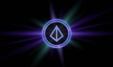  Loopring-lrc sanal para birimi resimleri. 3d illüstrasyon.