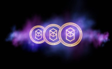 fantom-ftm sanal para birimi görüntüleri. 3d illüstrasyon