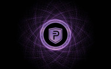 Pivx sanal para birimi resimleri. 3d illüstrasyon.