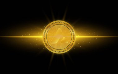 Dijital arkaplanda çığ-avax sanal para birimi görüntüsü. 3d illüstrasyon.