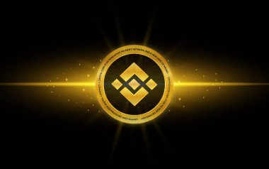 binance-bnb sanal para birimi resimleri. 3d illüstrasyon.
